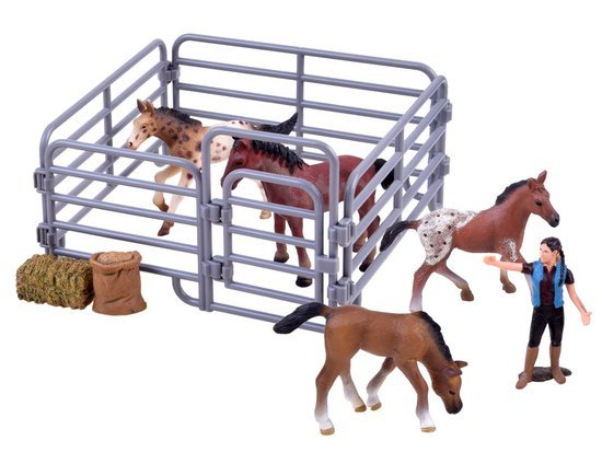 FARM ANIMALS SERIES Set of horses from the farm Figures + accessories ZA2993