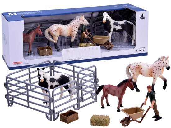 FARM ANIMALS SERIES Set of horses from the farm Figurines COLLECTION ZA2604