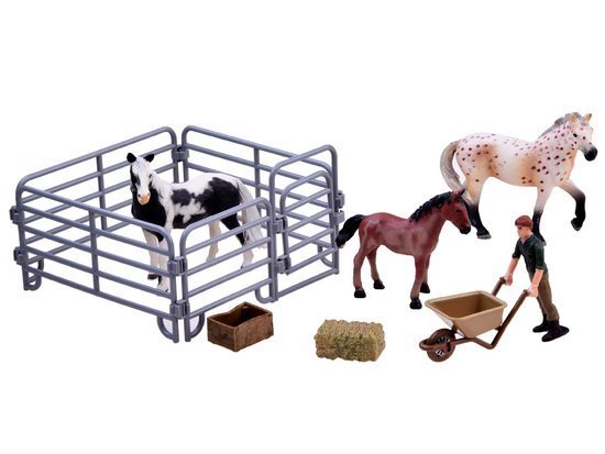 FARM ANIMALS SERIES Set of horses from the farm Figurines COLLECTION ZA2604