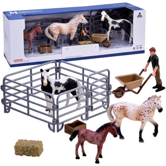 FARM ANIMALS SERIES Set of horses from the farm Figurines COLLECTION ZA2604