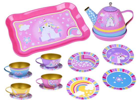 Fabulously colorful tea set 14 pieces ZA4446