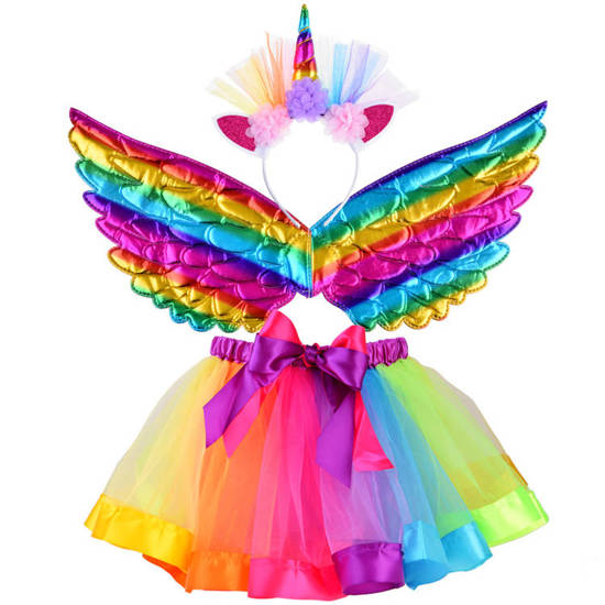 Fairy costume skirt headband wings ZA4804