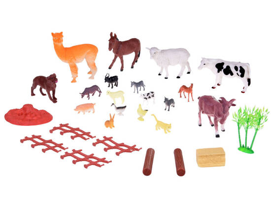 Farm Animals Set Farm Horse Cow Dog Duck 27 pieces ZA5069