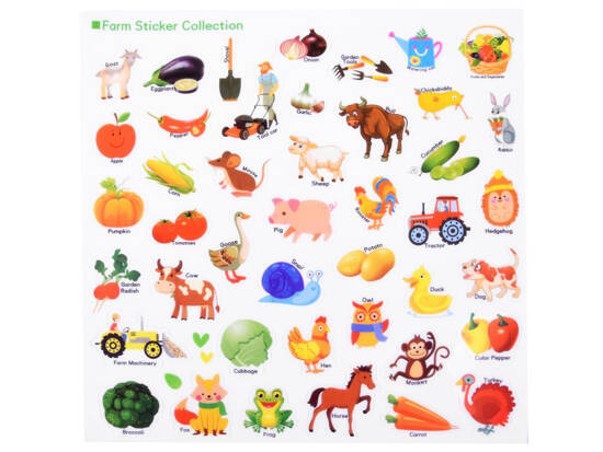 Farm Sticker Album Animals Vegetables ZA4764
