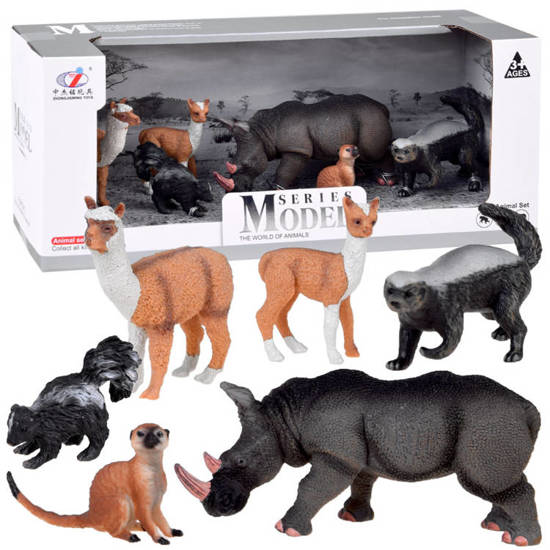 Figures Animals Safari Skunk Rhinoceros ZA4474