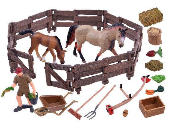 Figures set of animals Horses farm ZA2991