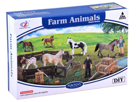 Figures set of animals Horses farm ZA2991