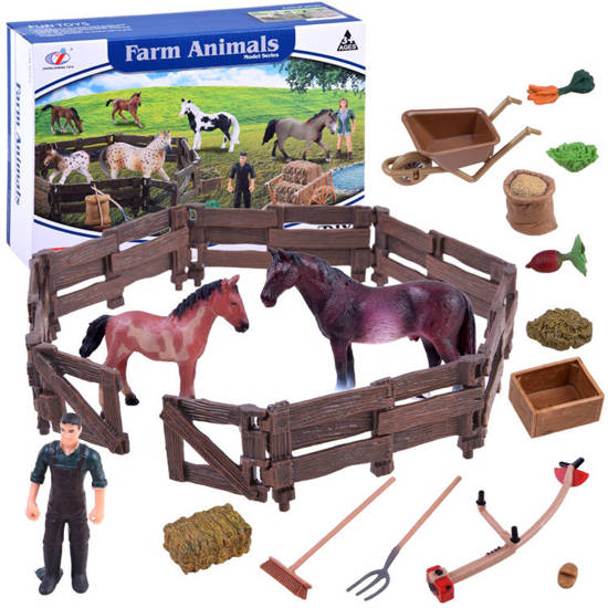 Figures set of animals Horses farm ZA2991