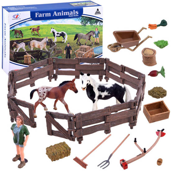 Figures set of animals Horses farm ZA2991