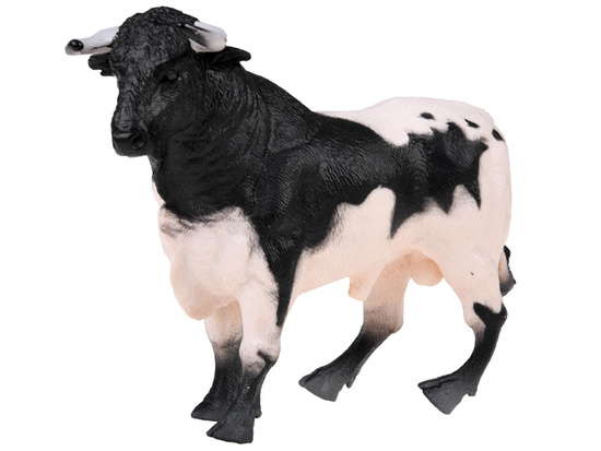 Figurine Black and white BULL animal from the farm ZA4473