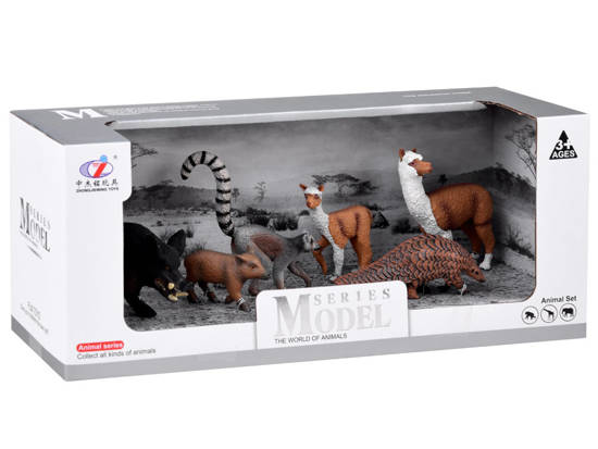 Figurines Animals Safari Llama Lemur Warthog ZA4474