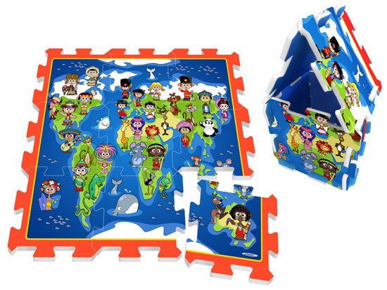 Foam puzzle MATA Children of the World Map ZA3149