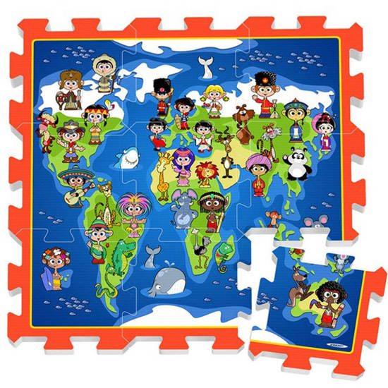 Foam puzzle MATA Children of the World Map ZA3149