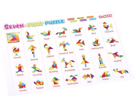 Foam puzzle logical puzzle tangram multicolor puzzle ZA3343