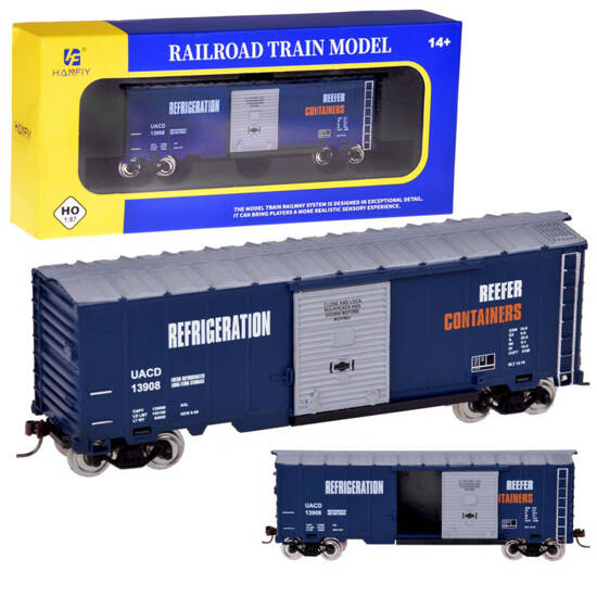 Freight wagon for railway model sliding doors H0 1:87 RC0645