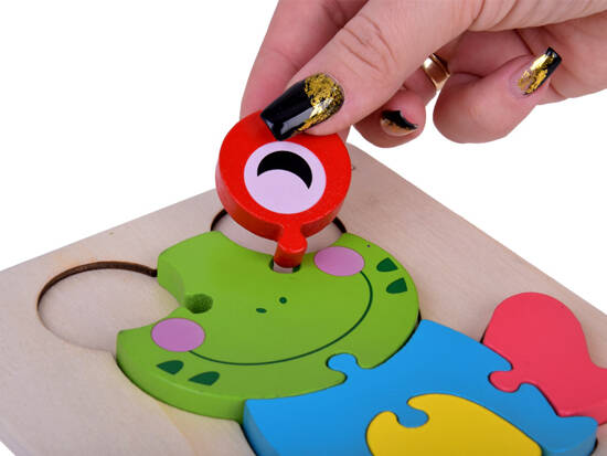 Frog Wooden Puzzle Educational puzzle for children ZA5371