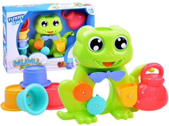 Frog bath toy cups water ZA2779