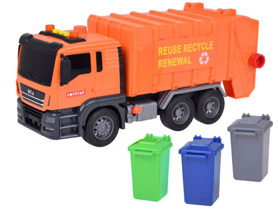 Garbage Truck with Bins and Sound Educational Fun for Children ZA5228