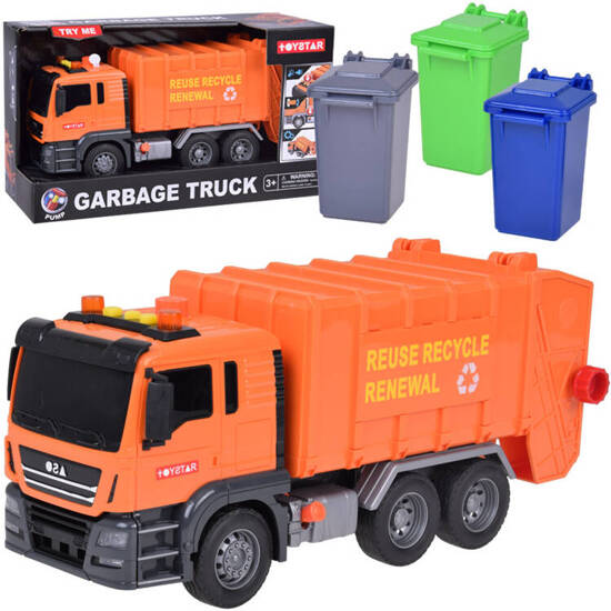 Garbage Truck with Bins and Sound Educational Fun for Children ZA5228