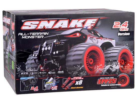 Giant Car Monster Snake 4x4 music lights drift 360 degrees. RC0633 remote control