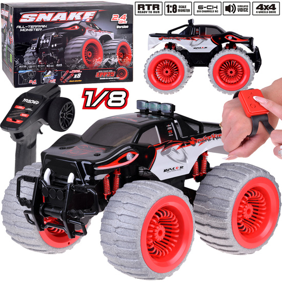 Giant Car Monster Snake 4x4 music lights drift 360 degrees. RC0633 remote control