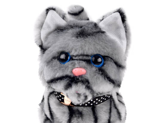 Gray cute interactive kitten moves, walks, meows ZA4654 SZ