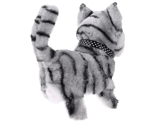Gray cute interactive kitten moves, walks, meows ZA4654 SZ