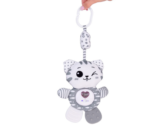 Gray kitten pendant interactive mascot playing rattle ZA5288