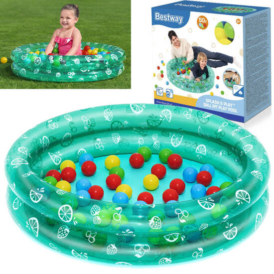 Green pool with balls 91cm x 20cm Bestway + 50 balls 51141