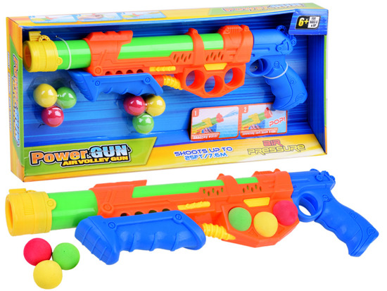 Gun for foam balls and water + 6 balls ZA2862
