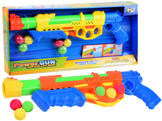 Gun for foam balls and water + 6 balls ZA2862