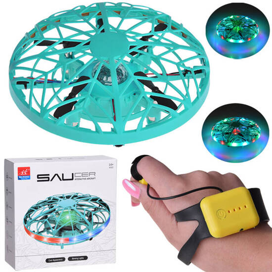 Hand-controlled flying disc drone with LED light RC0653