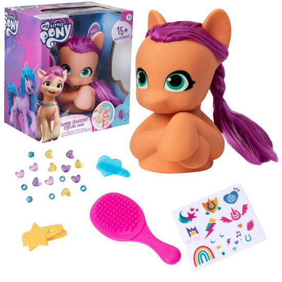 Hasbro My Little Pony Sunny Starscout pony head for combing accessory ZA5430