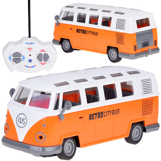 Illuminated bus RETRO CITY BUS controlled by remote control RC0677