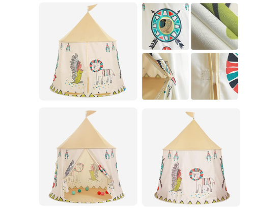 Indian tipi tent, round play tent for children ZA4940