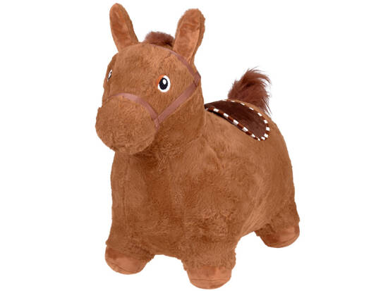 Inflatable plush jumping horse for children pump ZA5443 CB 