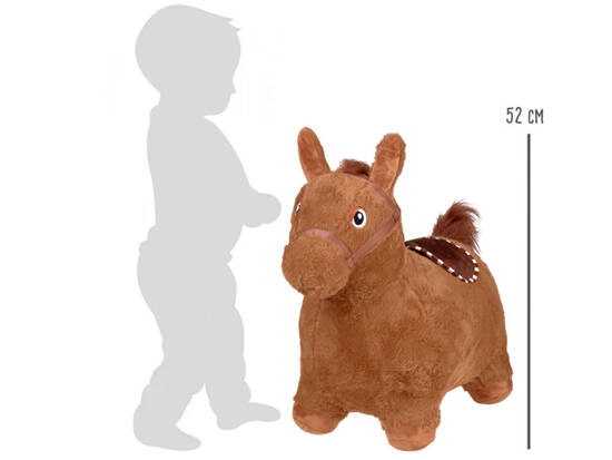 Inflatable plush jumping horse for children pump ZA5443 CB 