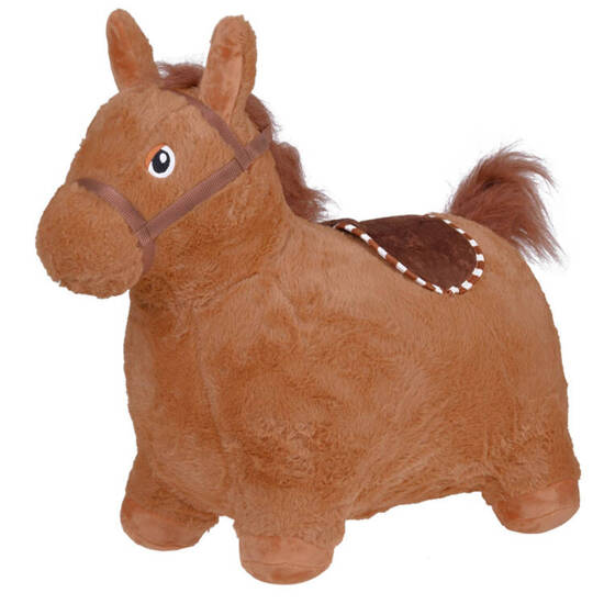 Inflatable plush jumping horse for children pump ZA5443 CB 