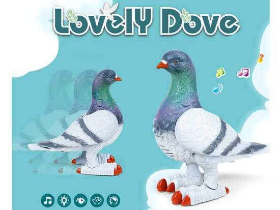 Interactive Pigeon walks game, lights funny toy ZA4825
