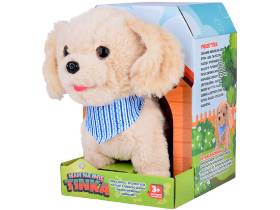 Interactive Plush Biscuit Dog TINKA Walks Barks Licks ZA5366