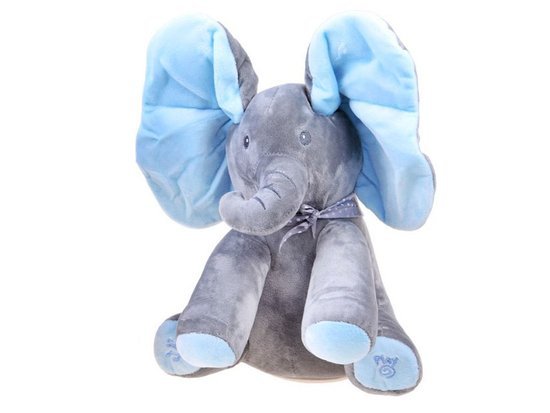 Interactive Plush Elephant Mascot The elephant covers its eyes and sings ZA3112