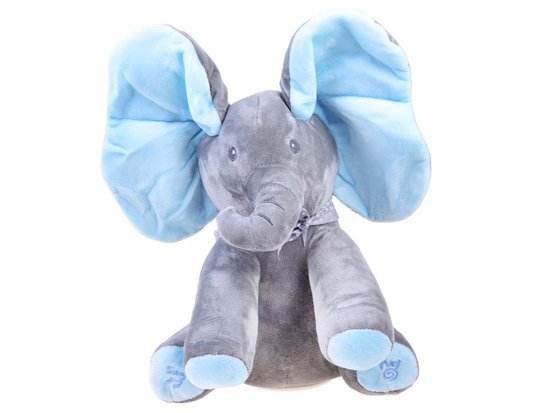 Interactive Plush Elephant Mascot The elephant covers its eyes and sings ZA3112