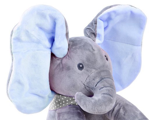 Interactive Plush Elephant Mascot The elephant covers its eyes and sings ZA3112