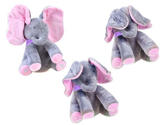 Interactive Plush Elephant Mascot The elephant covers its eyes and sings ZA3112