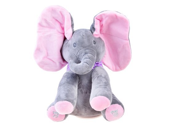 Interactive Plush Elephant Mascot The elephant covers its eyes and sings ZA3112