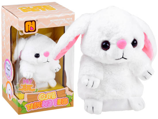 Interactive White Bunny says babble ZA3553