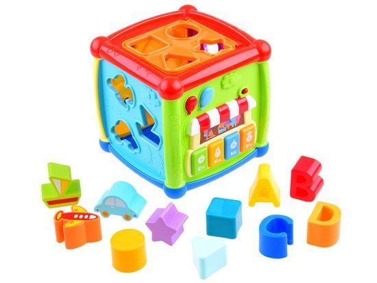 Interactive cube sorter with colored blocks ZA3411