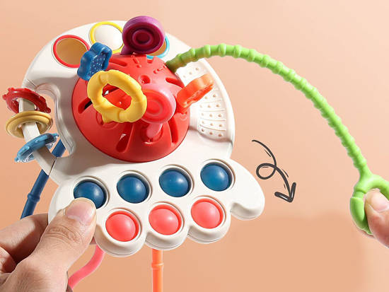 Interactive sensory toy 4in1 teether Pop it ZA4274