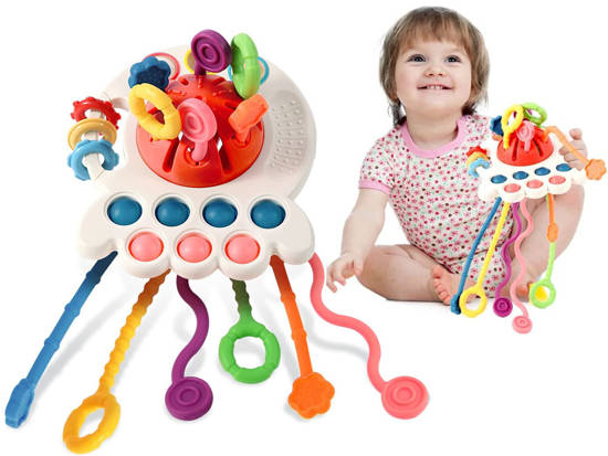 Interactive sensory toy 4in1 teether Pop it ZA4274