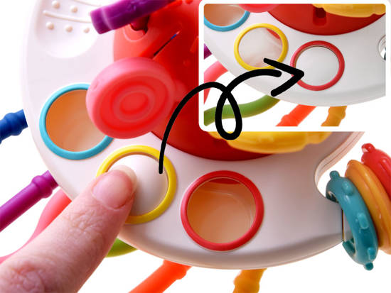 Interactive sensory toy 4in1 teether Pop it ZA4274